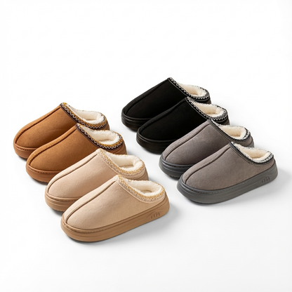 Winter Women's Slipper Fashion Fuzzy Fur Anti-slip Soft Sole Outdoor Indoor Warm Comfort Men Leisure Plush Houseshoes Couple